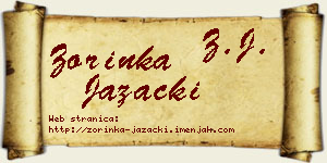 Zorinka Jazački vizit kartica